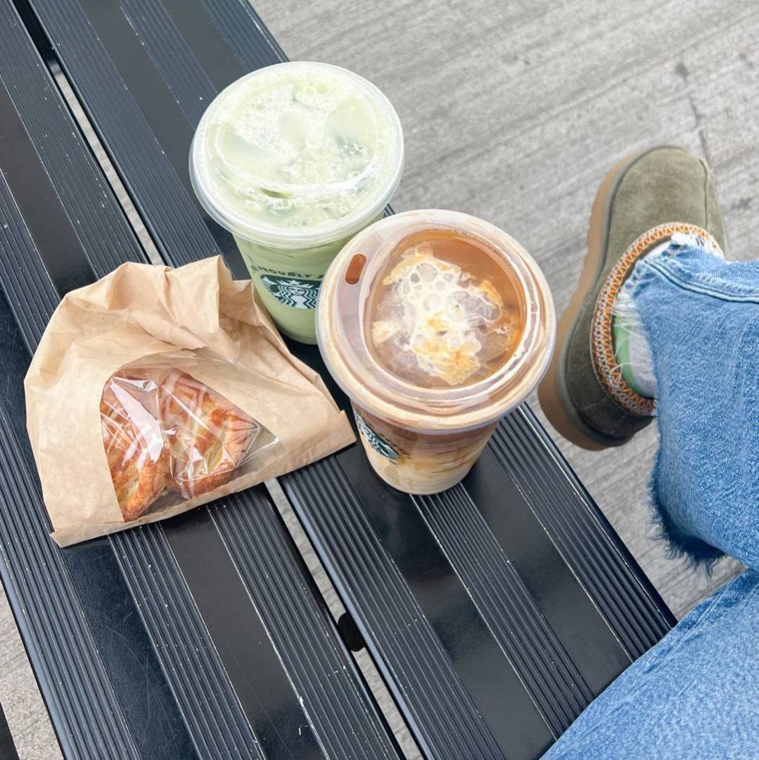 Starbucks pastry and lattes for the Fall